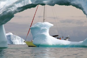 Partie de slalom géant entre des icebergs à couper le souffle.