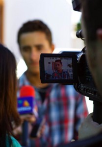 Brian interviewé sur le projet Solidream pour la chaîne "TV Azteca" à Culiacan. Ce reportage obtiendra une couverture dans tout le Mexique.