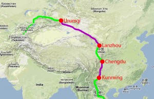 Notre itinéraire en Chine