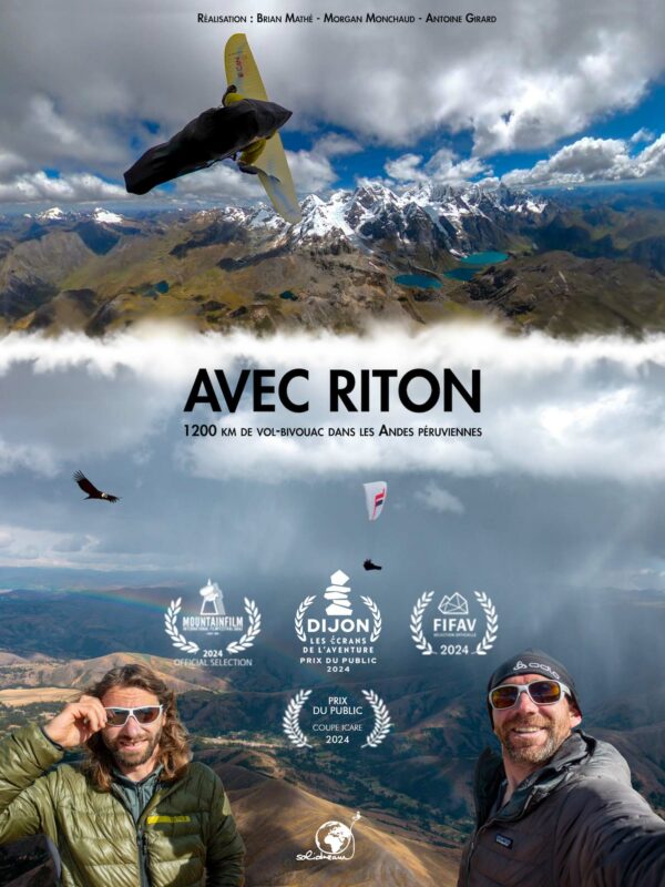 Affiche du film "Avec Riton" réalisé par Brian Mathé, Morgan Monchaud et Antoine Girard