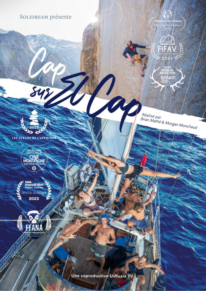 Affiche du film "Cap sur El Cap" et les multiples sélections et prix en festivals