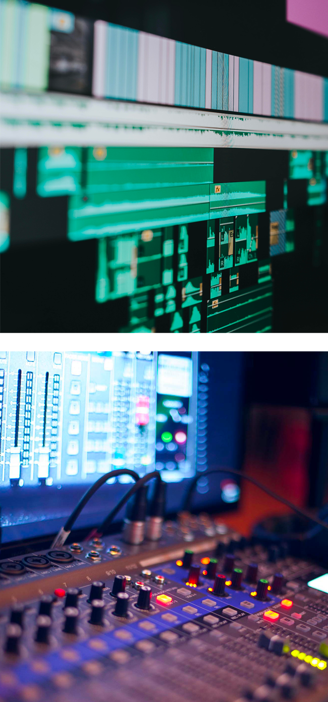 Illustration des instruments de postproduction d'un film